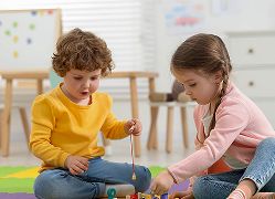 Children studying